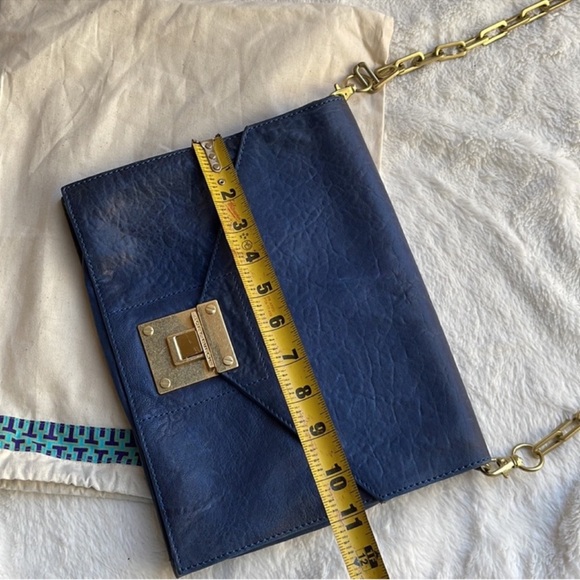 Tory Burch Elegant Blue Chain Shoulder Bag